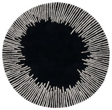Safavieh Fifth Avenue 5'-0" x 5'-0" Rug in Black / Ivory