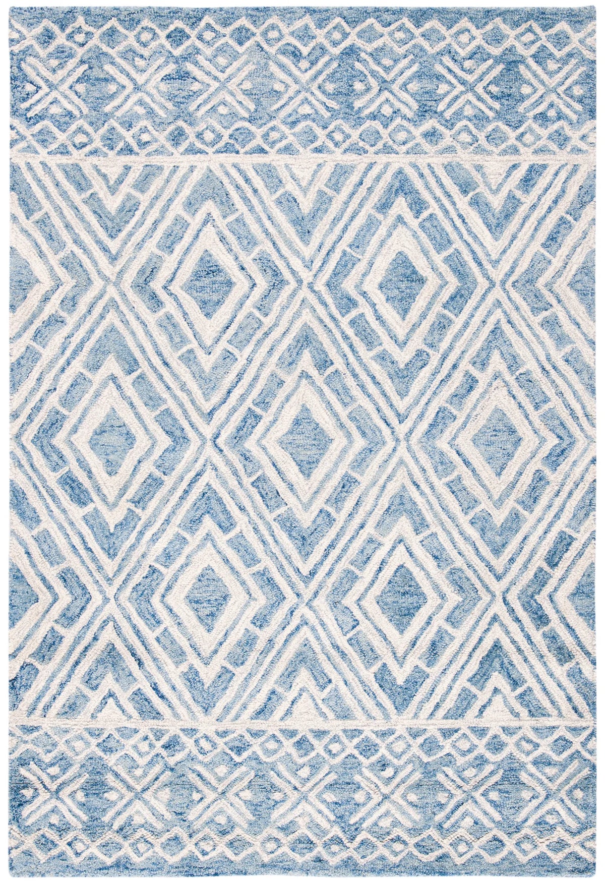 Safavieh Micro-Loop 4'-0" x 6'-0" Rug in Blue / Ivory