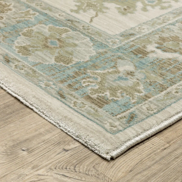Oriental Weavers Sphinx Maeve MAE10 Blue Rugs - corner detail