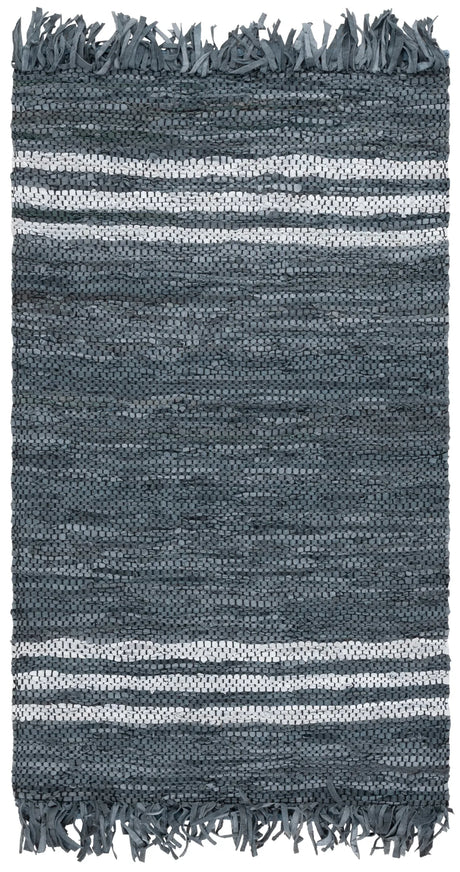 Safavieh Vintage Leather 3'-0" x 5'-0" Rug in Grey / Ivory