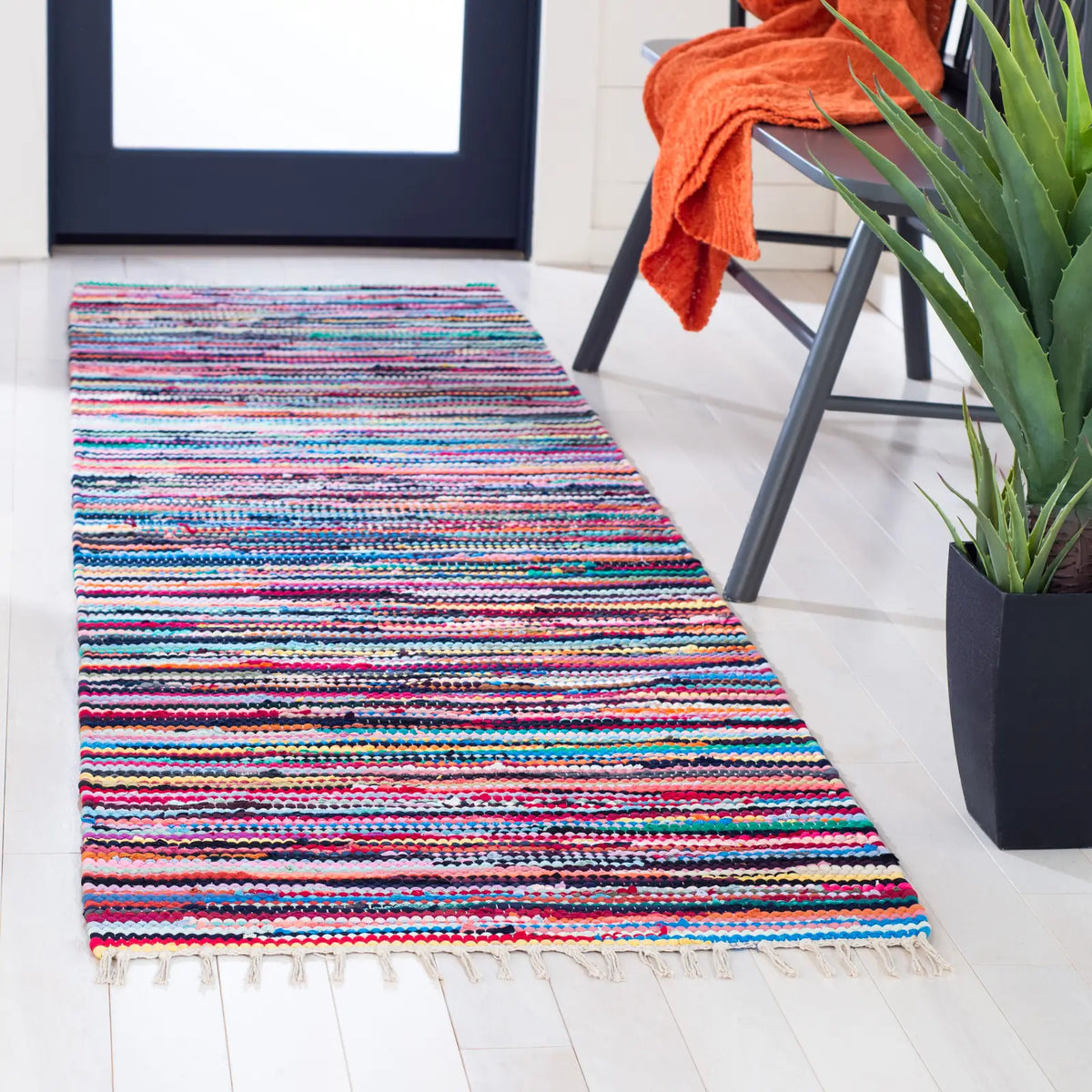 Safavieh Rag Rug 2'-3" x 10'-0" Rug in Multi