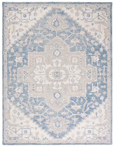 Safavieh Micro-Loop 10'-0" x 14'-0" Rug in Blue / Ivory