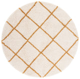 Safavieh Hudson Shag 7'-0" x 7'-0" Rug in Ivory / Gold