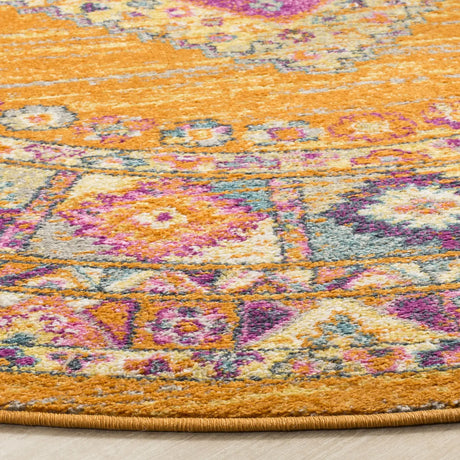 Safavieh Madison 5'-1" x 5'-1" Rug in Orange / Fuchsia