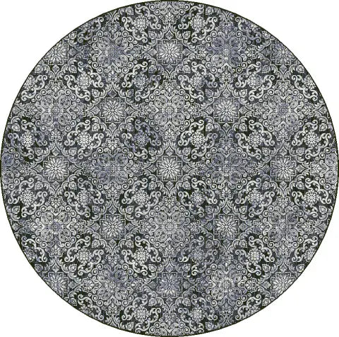 Dynamic Rugs Ancient Garden 57162 Steel Blue Rugs - Round