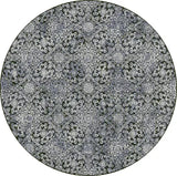 Dynamic Rugs Ancient Garden 57162 Steel Blue Rugs - Round