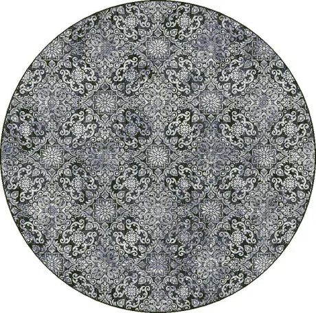Dynamic Rugs Ancient Garden 57162 Steel Blue Rugs - Round