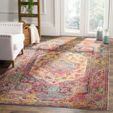 Safavieh Crystal 4'-0" x 6'-0" Rug in Teal / Rose