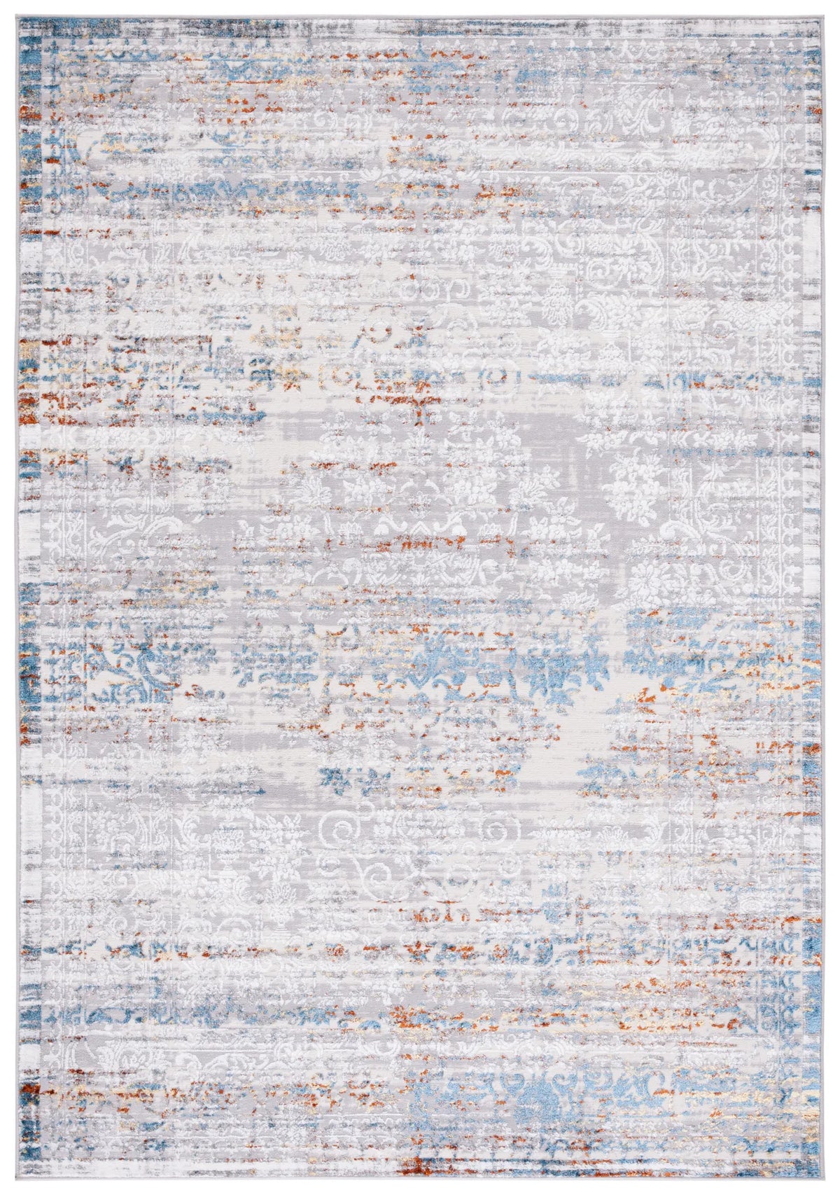 Safavieh Amelia 4'-5" x 6'-5" Rug in Grey / Blue Gold