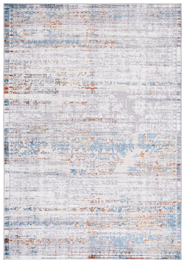 Safavieh Amelia 4'-5" x 6'-5" Rug in Grey / Blue Gold