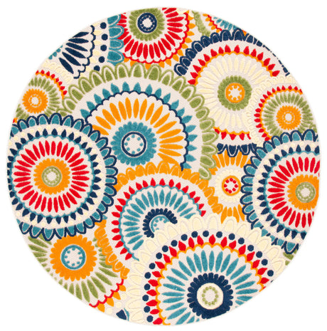 Safavieh Cabana 10'-0" x 10'-0" Rug in Blue / Ivory
