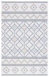 Safavieh Courtyard 4'-0" x 5'-7" Rug in Ivory / Navy Yellow