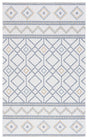 Safavieh Courtyard 4'-0" x 5'-7" Rug in Ivory / Navy Yellow