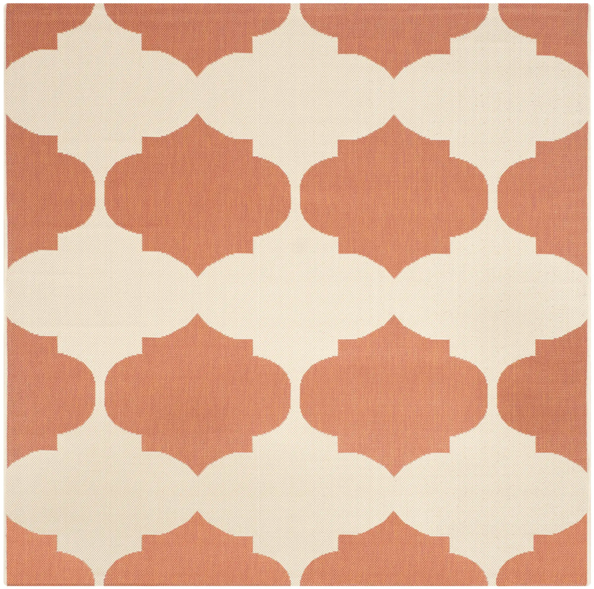 Safavieh Courtyard 5'-3" x 5'-3" Rug in Beige / Terracotta