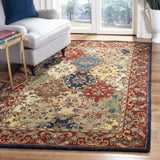 Safavieh Heritage 4'-0" x 6'-0" Rug in Multi / Burgundy
