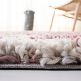Safavieh Fontana Shag  800 4'-0" x 6'-0" Rug in Pink / Grey