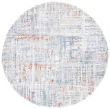 Safavieh Berber Shag 7'-0" x 7'-0" Rug in Blue Rust / Ivory
