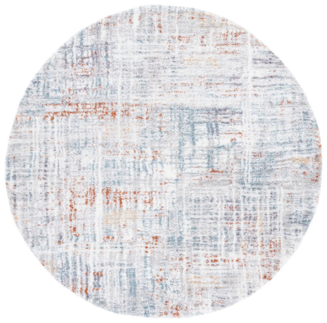 Safavieh Berber Shag 7'-0" x 7'-0" Rug in Blue Rust / Ivory