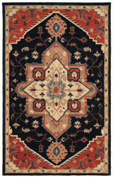 Safavieh Heritage 4'-0" x 6'-0" Rug in Navy / Red