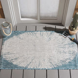 Safavieh Courtyard 2'-0" x 3'-7" Rug in Beige / Aqua