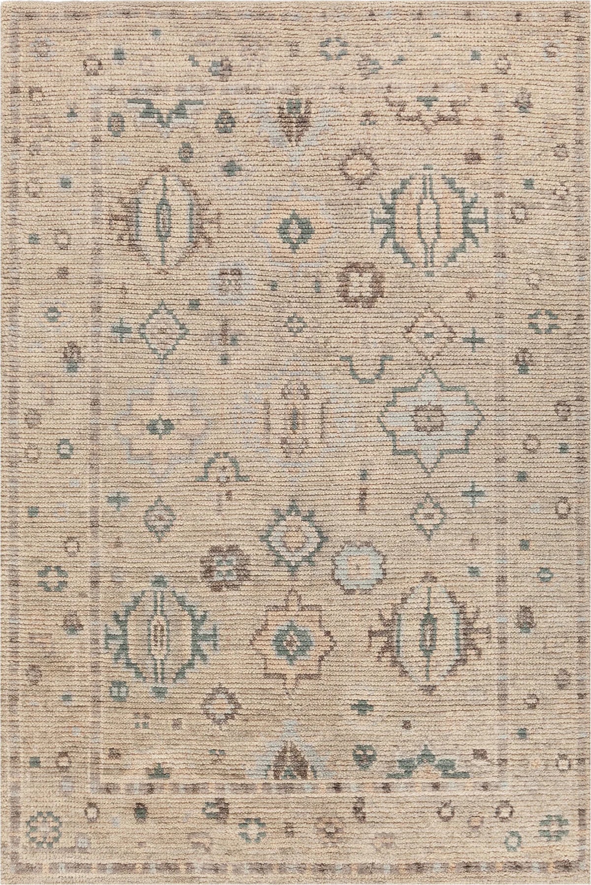 Chandra Yazmin YAZ-58201 Tan / Brown / Green rug, flat view