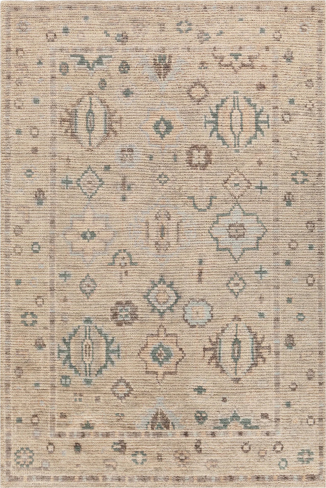 Chandra Yazmin YAZ-58201 Tan / Brown / Green rug, flat view