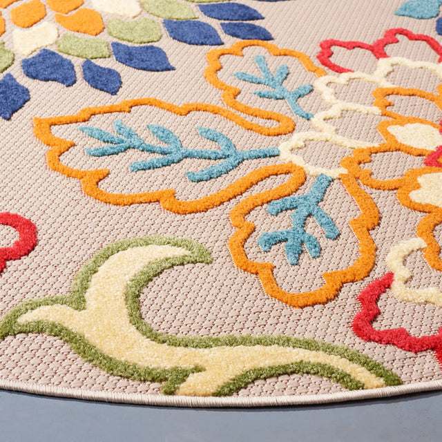 Safavieh Cabana 10'-0" x 10'-0" Rug in Ivory / Orange