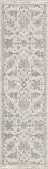 Dynamic Rugs Dharma 12042 Power Loomed Transitional Ivory/Beige Rug - Runner