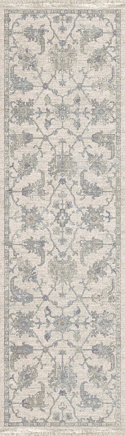 Dynamic Rugs Dharma 12042 Power Loomed Transitional Ivory/Beige Rug - Runner