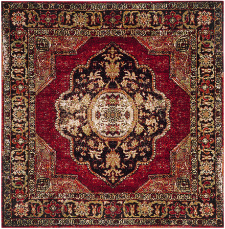 Safavieh Vintage Hamadan 6'-7" x 6'-7" Rug in Red / Multi