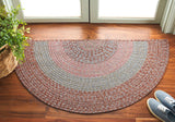 Safavieh Braided 2'-0" x 4'-0" Rug in Brown / Grey Pink