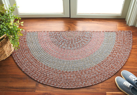 Safavieh Braided 2'-0" x 4'-0" Rug in Brown / Grey Pink