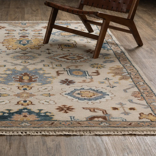 Oriental Weavers Sphinx MAJORCA MAJ08 Ivory Floral Rugs - angle/detail