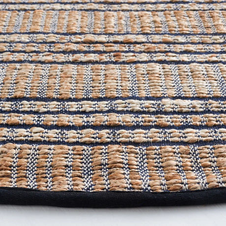 Safavieh Natural Fiber 7'-0" x 7'-0" Rug in Navy / Natural