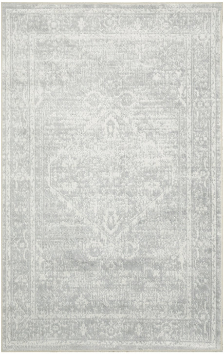 Nourison Astra Machine Washable ASW11 Machine Made Light Grey Rug