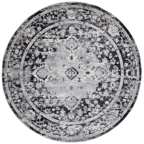 Safavieh Madison 6'-7" x 6'-7" Rug in Black / Grey