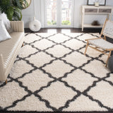 Safavieh Sgd-Dallas Shag 10'-0" x 14'-0" Rug in Ivory / Dark Grey