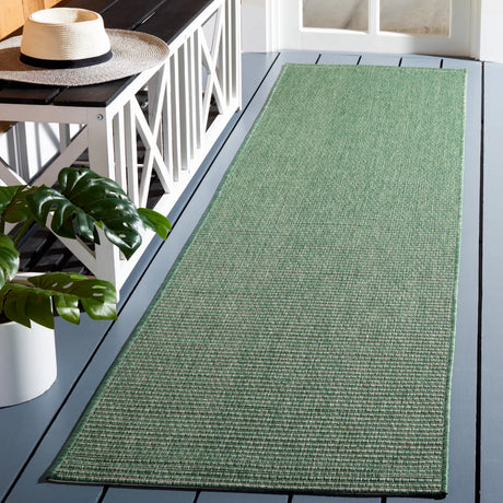Safavieh Courtyard 2'-3" x 8'-0" Rug in Dark Green / Beige
