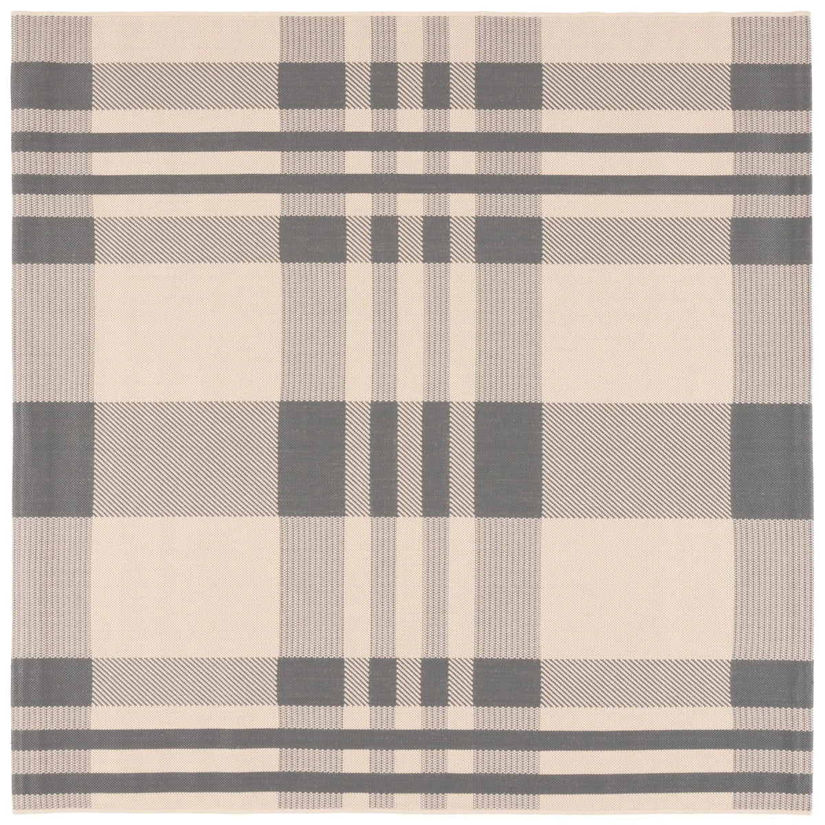 Safavieh Courtyard 6'-7" x 6'-7" Rug in Grey / Bone