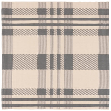 Safavieh Courtyard 6'-7" x 6'-7" Rug in Grey / Bone
