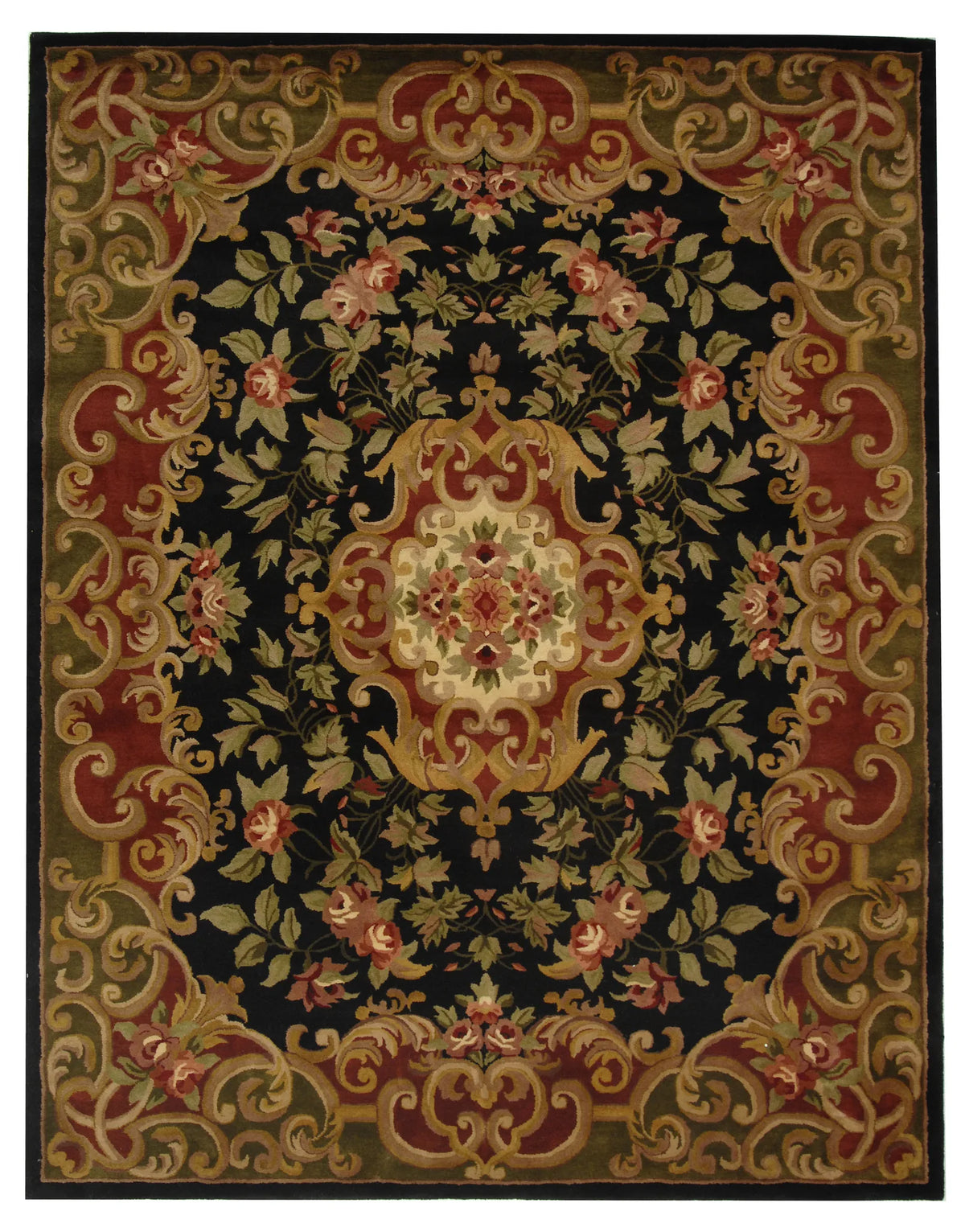 Safavieh Classic 9'-6" x 13'-6" Rug in Black / Green