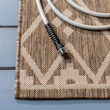 Safavieh Courtyard 6'-7" x 9'-6" Rug in Brown / Light Beige
