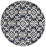 Safavieh Blossom 6'-0" x 6'-0" Rug in Black / Ivory