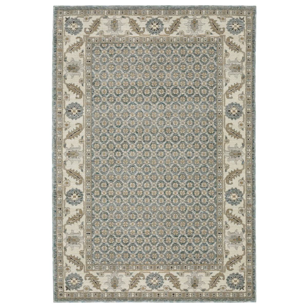 Oriental Weavers Sphinx Andorra 2429A Blue/Ivory Rugs - main flat