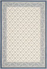 Safavieh Courtyard 4'-0" x 5'-7" Rug in Beige / Navy