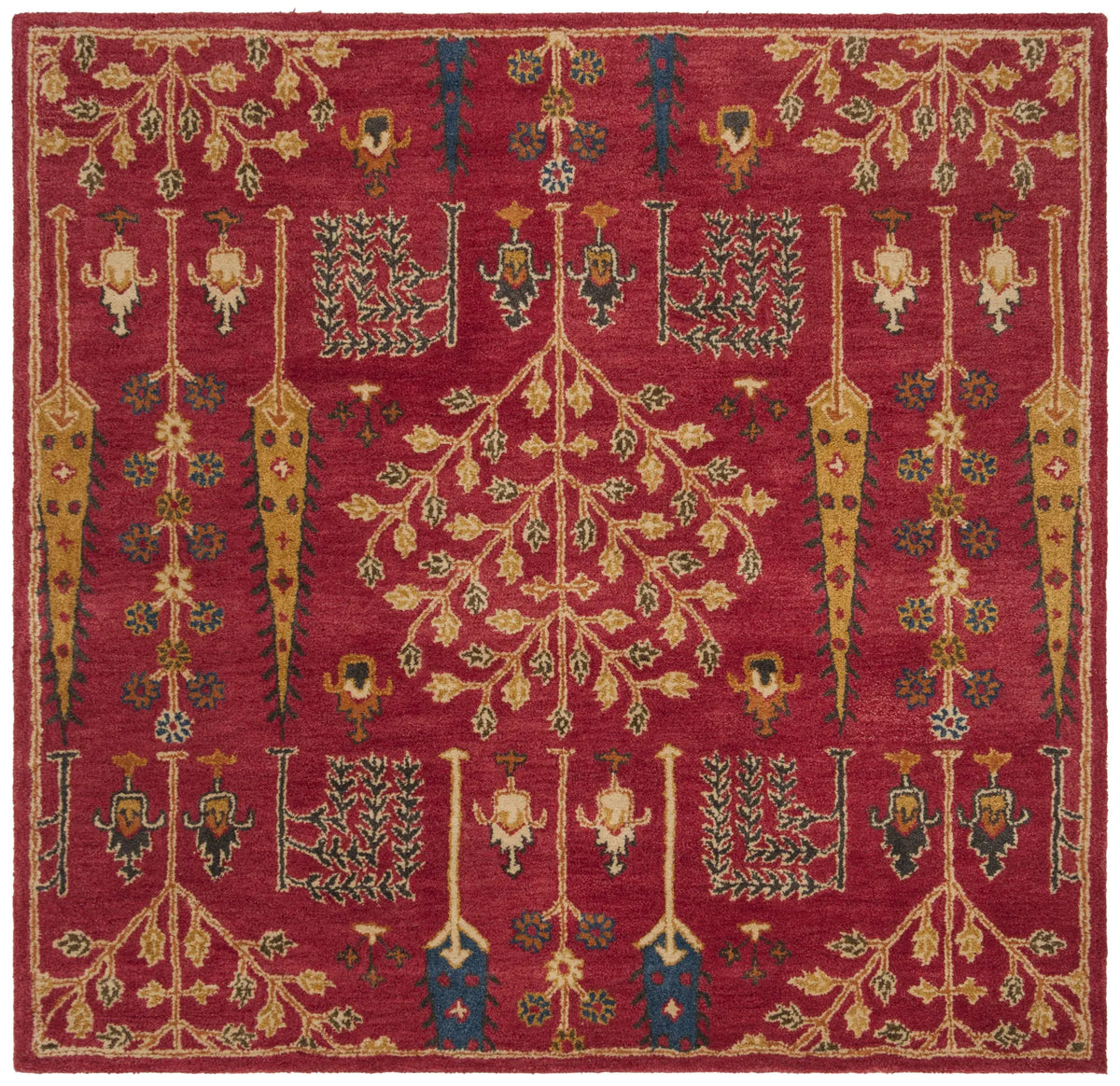 Safavieh Heritage 6'-0" x 6'-0" Rug in Red / Multi