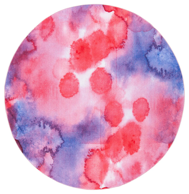 Safavieh Paint Brush 6'-7" x 6'-7" Rug in Fuchsia / Lavender