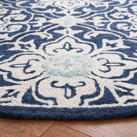 Safavieh Roslyn 7'-0" x 7'-0" Rug in Navy / Light Blue
