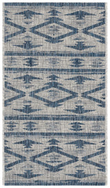 Safavieh Courtyard 2'-0" x 3'-7" Rug in Grey / Navy