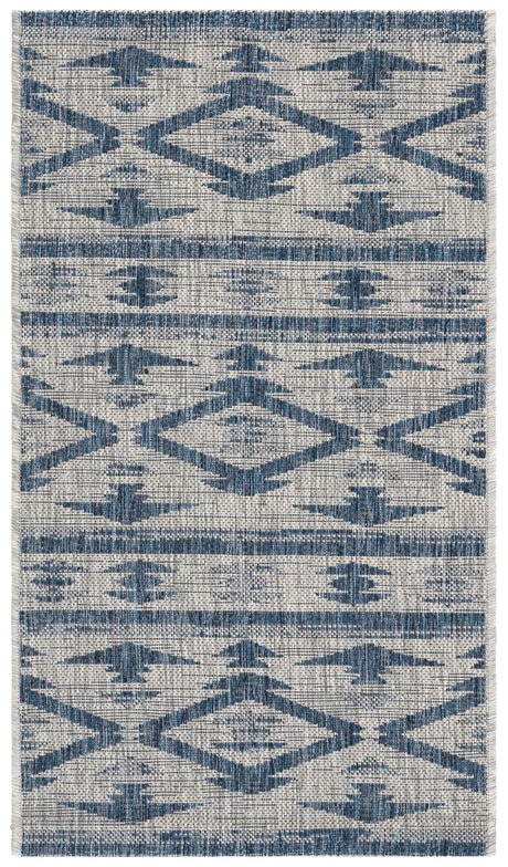 Safavieh Courtyard 2'-0" x 3'-7" Rug in Grey / Navy